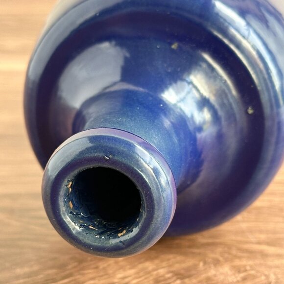 M.K.M. Max Kruger 750 ML Cobalt Blue Salt Glaze Stoneware Bottle 1960s German Vi - Picture 7 of 8